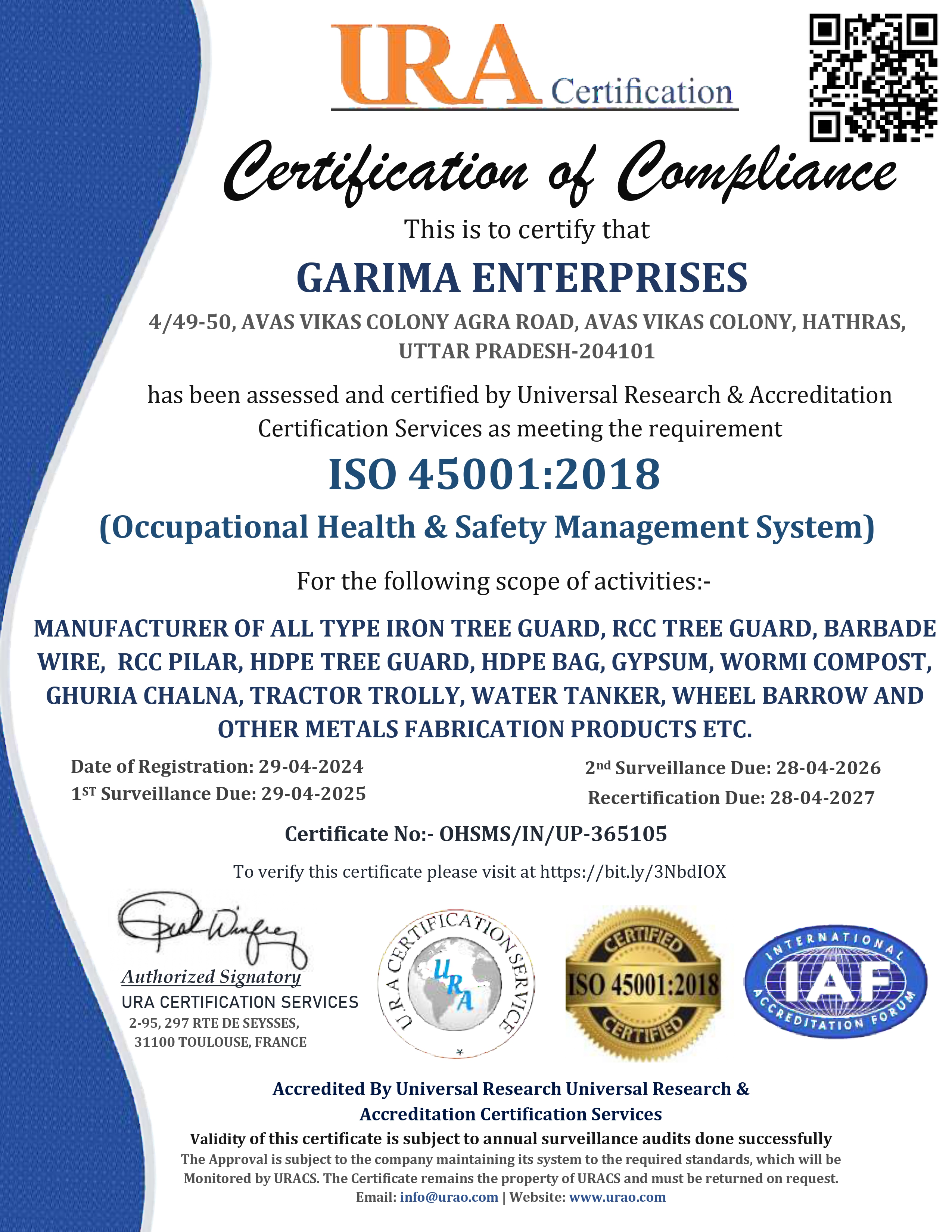 Occupational Health & Safety Management System